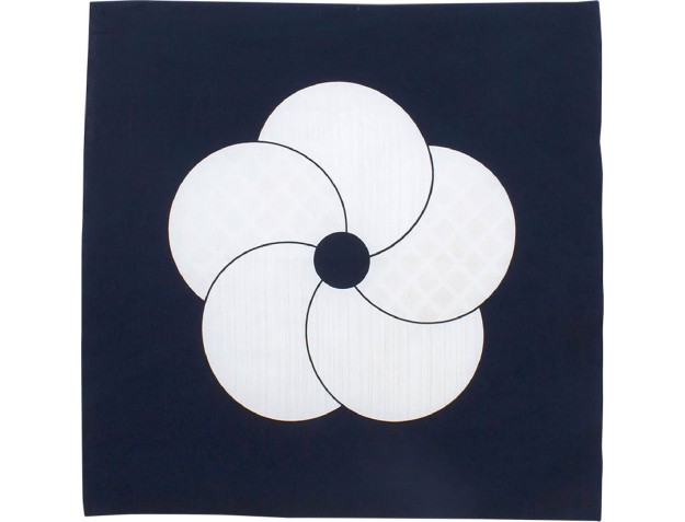 Furoshiki 70 cm - Pin Bambou Prunus Bleu