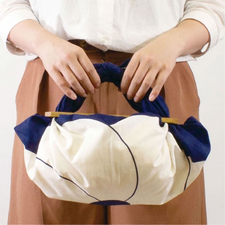 Furoshiki 70 cm - Pino Bambu Prunus Blu