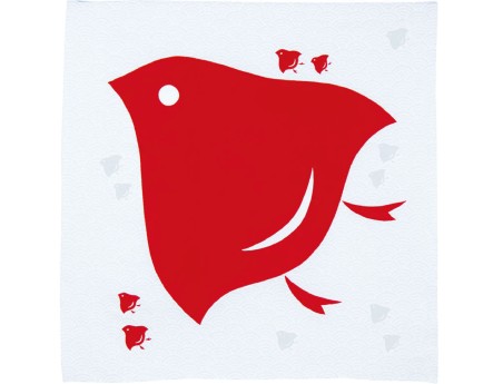 Furoshiki 70 cm - Little bird red