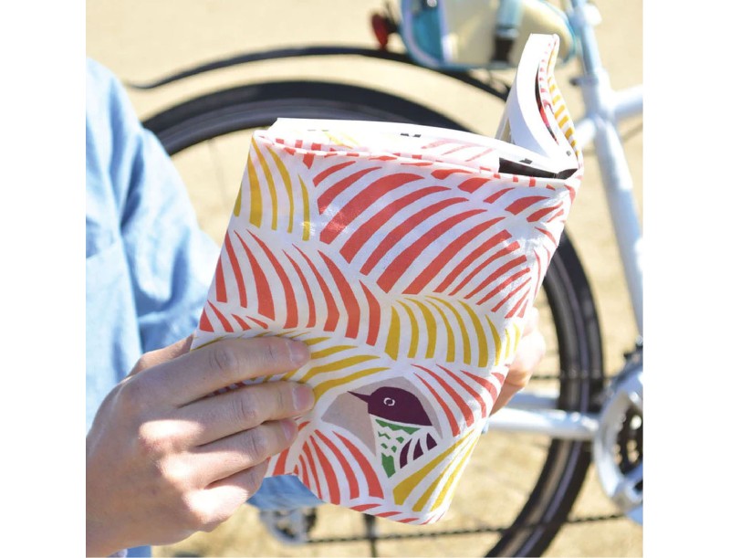 Furoshiki 45 cm - Uccelli e gatti Rosa