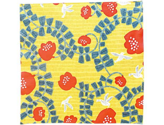 Furoshiki 45 cm - Gelber Kolibri