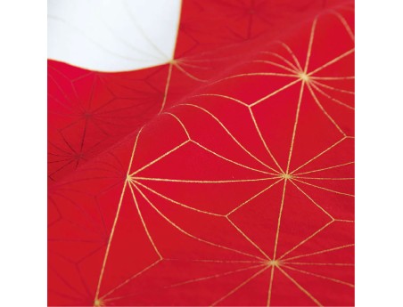 Furoshiki 70 cm Feuille et Tortue Rouge / Hare Tsutsumi