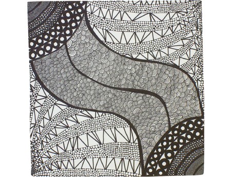 Furoshiki 50 cm vent gris anthracite / Art Brut