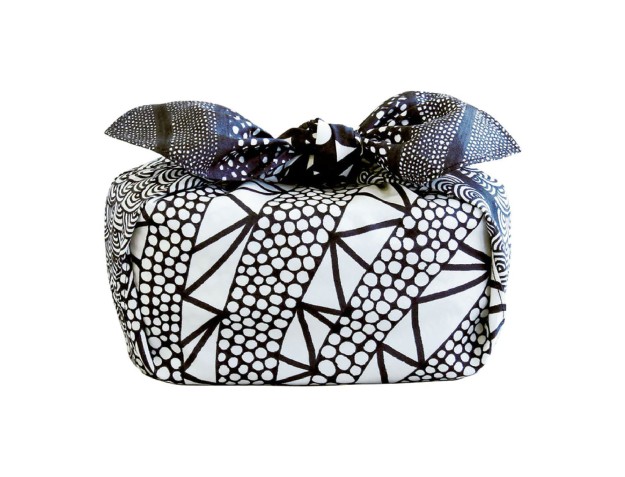 Furoshiki 50 cm vent gris anthracite / Art Brut 2