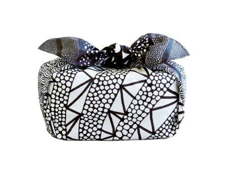 Furoshiki 50 cm vent gris anthracite / Art Brut