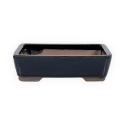 Pot 20 cm rectangulaire bleu