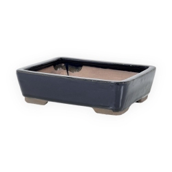 Vaso 20 cm rettangolare blu