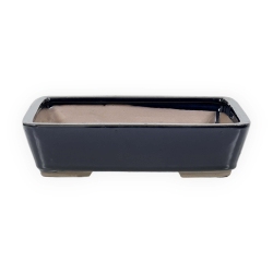 Pot 26 cm rectangulaire bleu