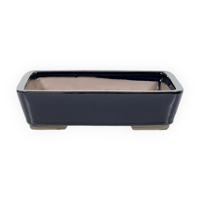Pot 26 cm rectangulaire bleu