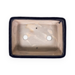Pot 26 cm rectangulaire bleu