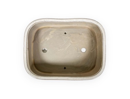 Pot 31 cm rectangulaire beige