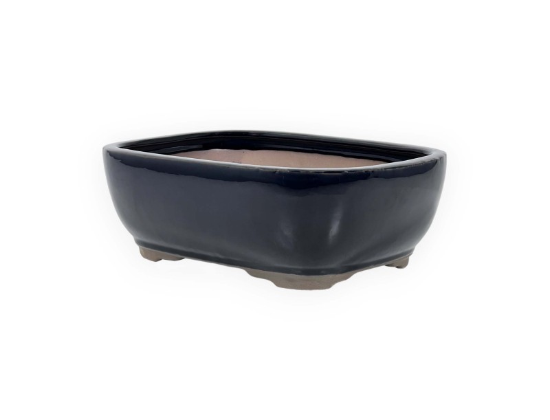 Pot 21 cm rectangular blue