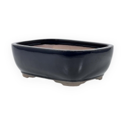 Vaso 26 cm rettangolare blu
