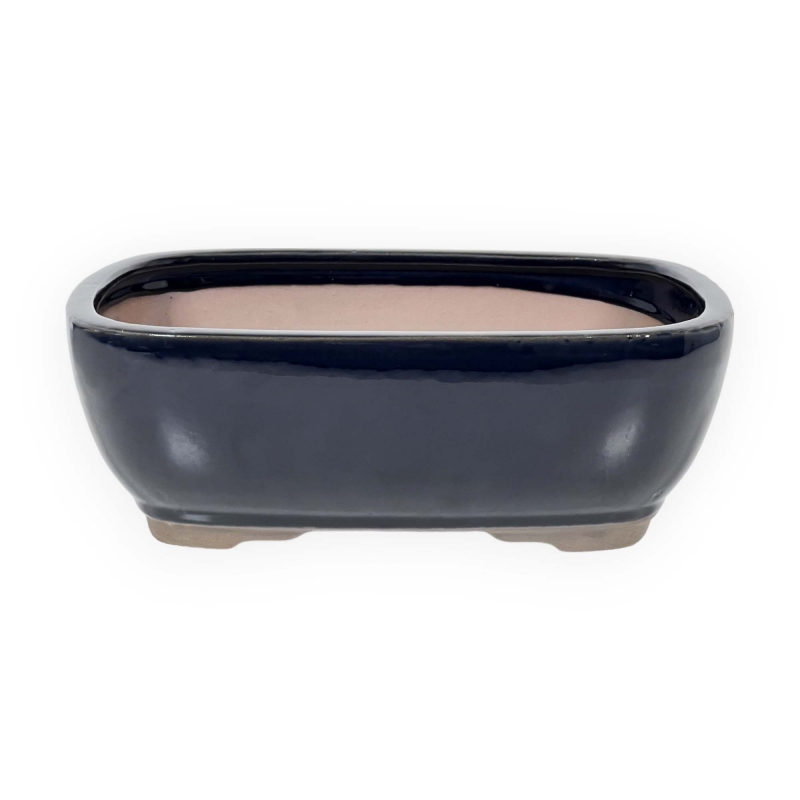 Pot 26 cm rectangulaire bleu