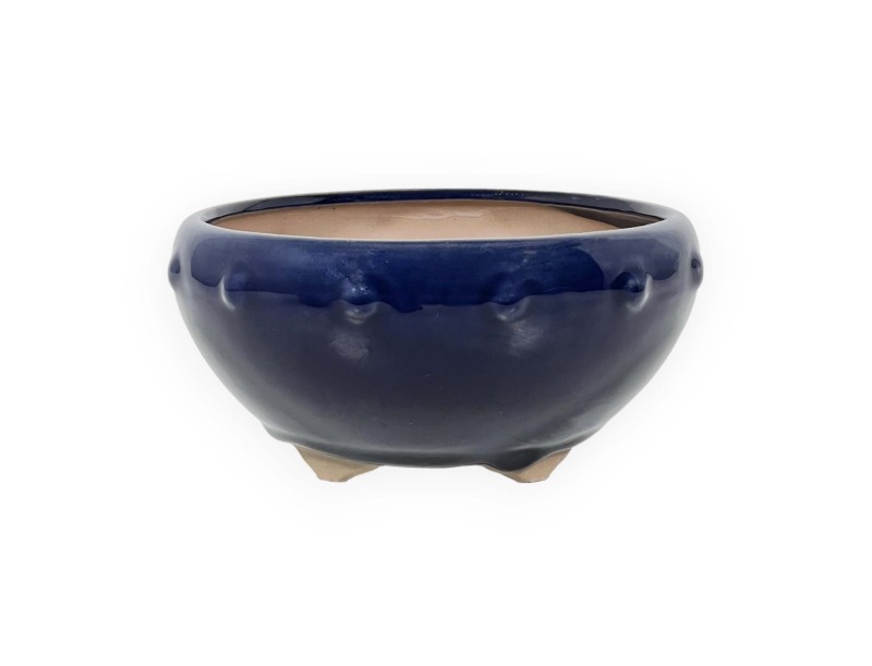 Pot 16 cm rond bleu