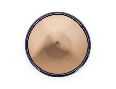 Pot 16 cm round blue