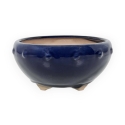 Pot 27 cm round blue