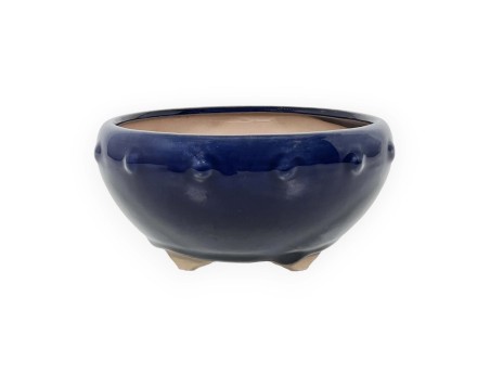 Pot 27 cm round blue