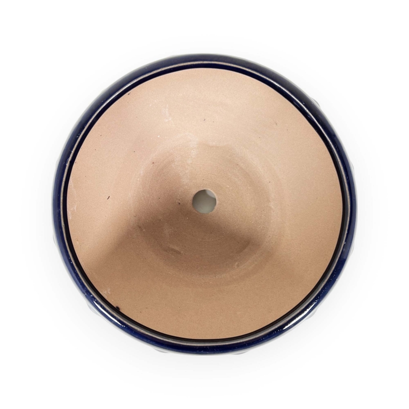 Pot 27 cm round blue