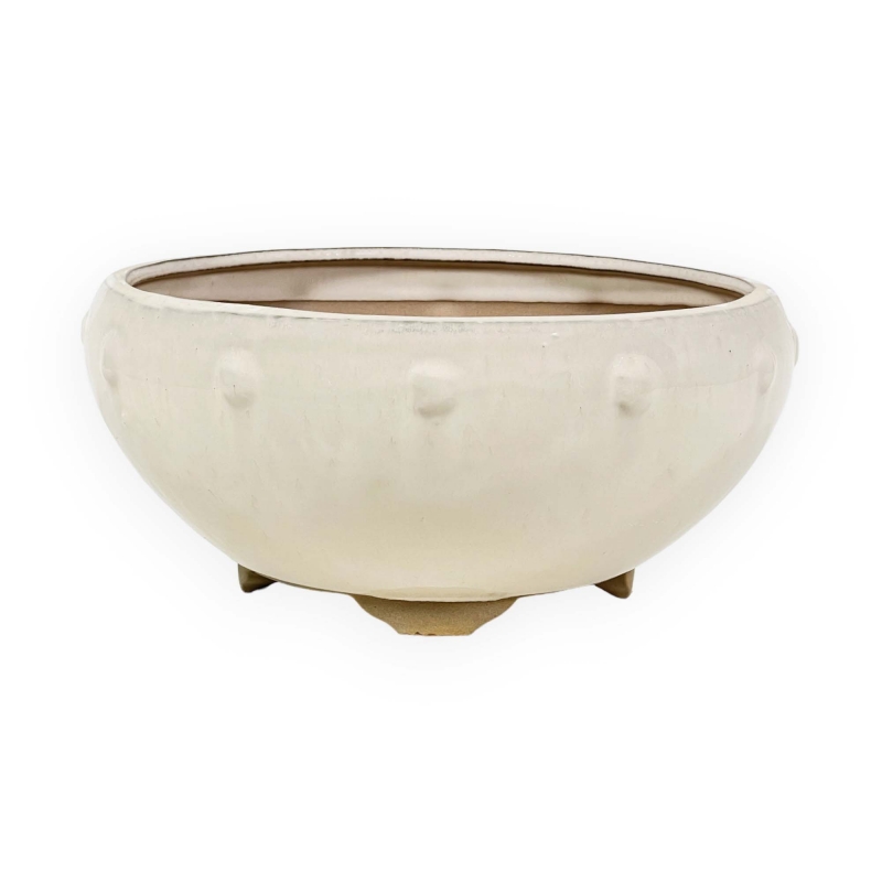 Pot 16 cm round beige