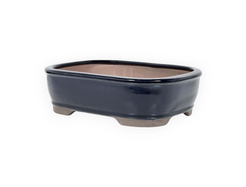 Pot 21,5 cm rectangular blue