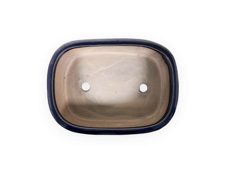 Pot 21,5 cm rectangular blue