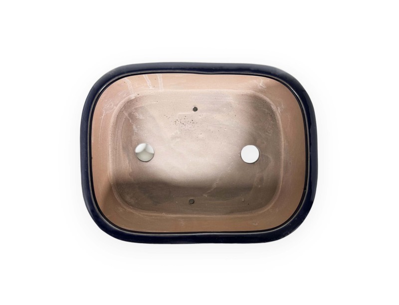 Pot 26 cm rectangular blue