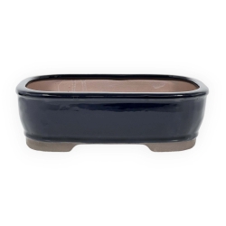 Pot 26 cm rectangular blue