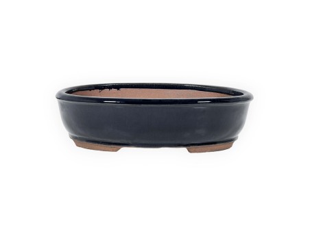 Pot 21 cm oval blue