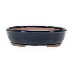 Vaso 26,5 cm ovale blu
