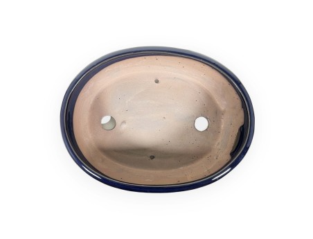 Pot 26,5 cm oval blue