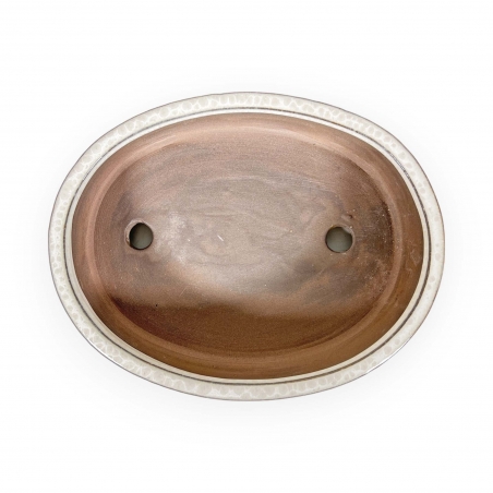 Pot 20,5 cm ovale beige