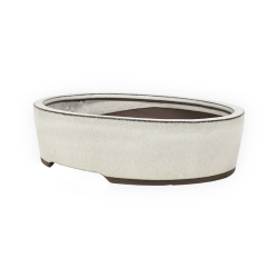 Vaso 25 cm ovale beige