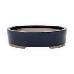 Vaso 20,5 cm ovale blu