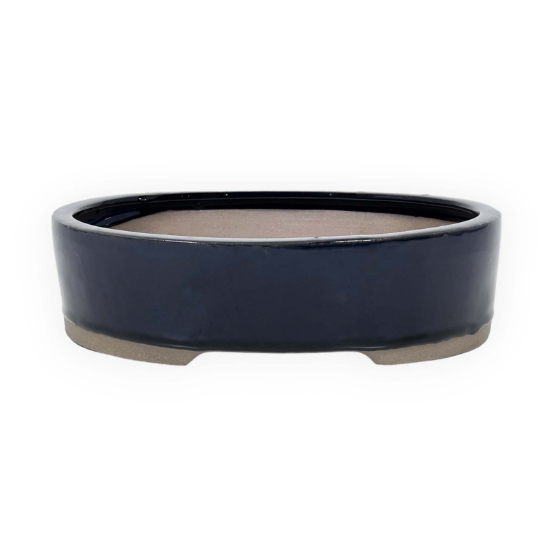 Vaso 20,5 cm ovale blu