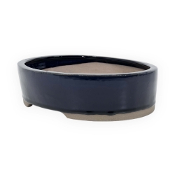 Vaso 20,5 cm ovale blu