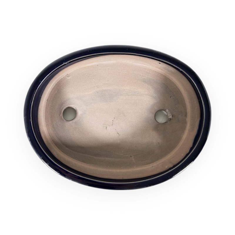 Vaso 20,5 cm ovale blu