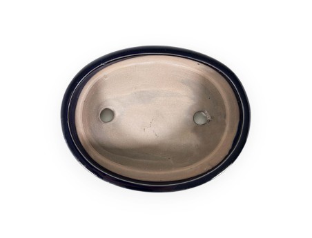 Pot 20,5 cm oval blue