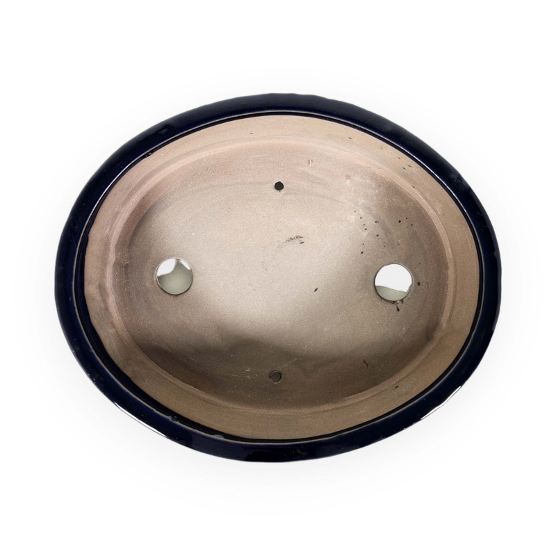 Pot 25 cm oval blue