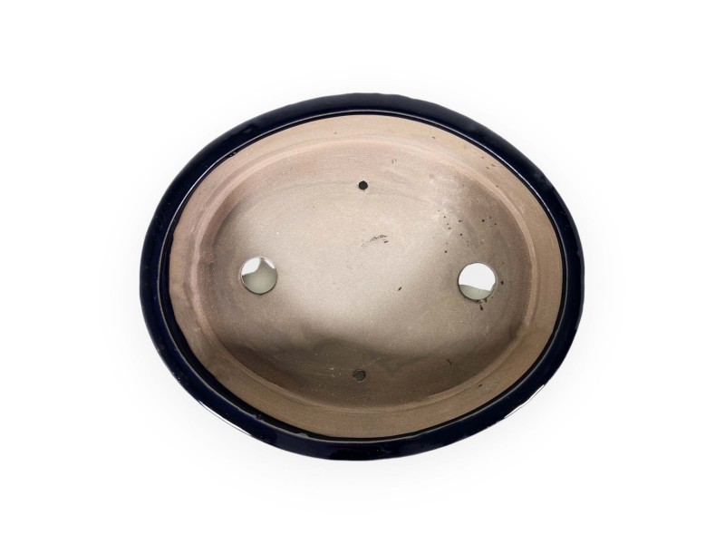 Vaso 25 cm ovale blu