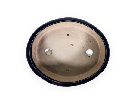 Pot 25 cm ovale bleu