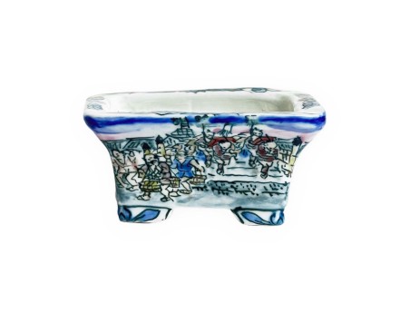 Uematsu Tosui pot - The city in the early morning - 9 cm