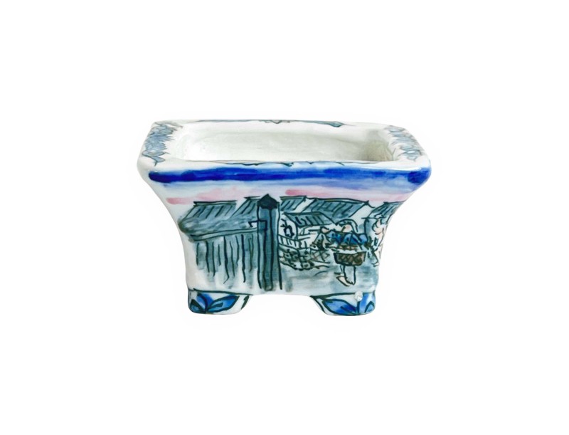 Pot - Uematsu Tosui - La ville au petit matin - 9 cm