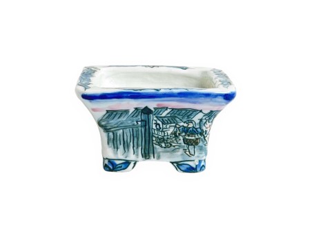 Uematsu Tosui pot - The city in the early morning - 9 cm