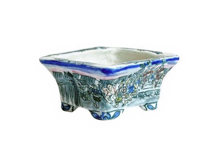 Pot - Uematsu Tosui - La ville au petit matin - 9 cm