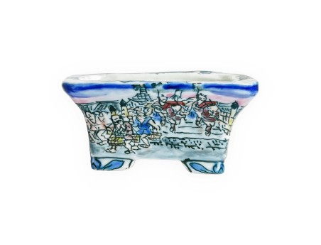 Vaso - Uematsu Tosui - La città di primo mattino - 9 cm