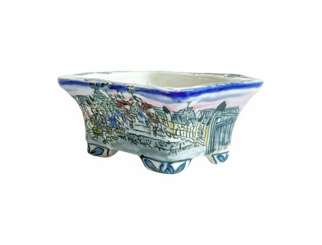 Vaso - Uematsu Tosui - La città di primo mattino - 9 cm