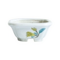 Vaso quadrato - Fiore giallo - 8 cm