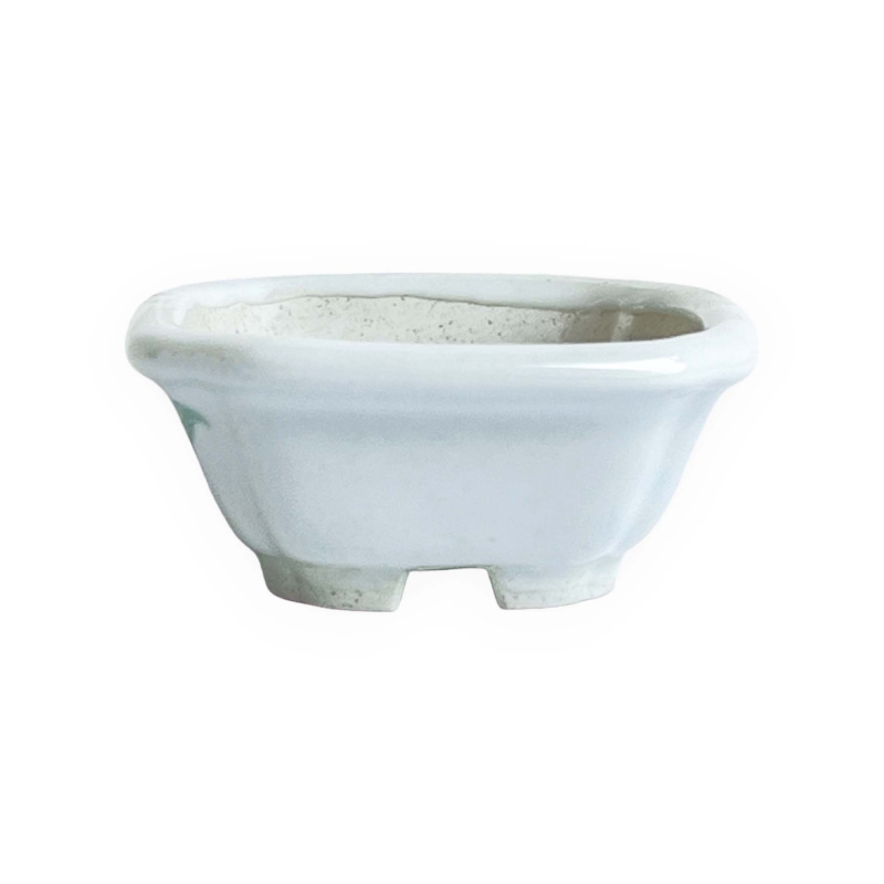 Vaso quadrato - Fiore giallo - 8 cm