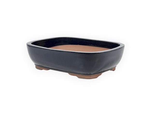 Pot 37 cm rectangulaire bleu 2